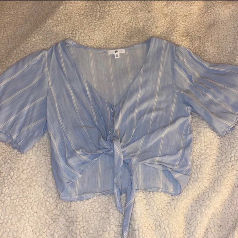 Baby blue crop top